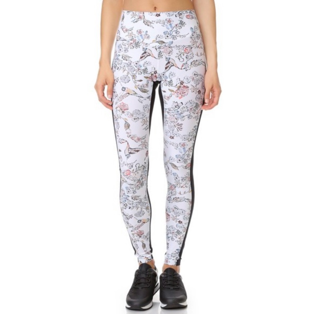 Lucas Hugh London Floral Print Leggings With Zipper Pocket Women’s Size Small